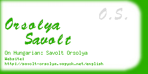 orsolya savolt business card